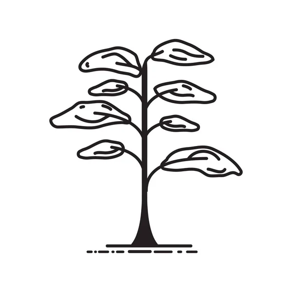 Значок Дерева Стилізована Векторна Ілюстрація — стоковий вектор