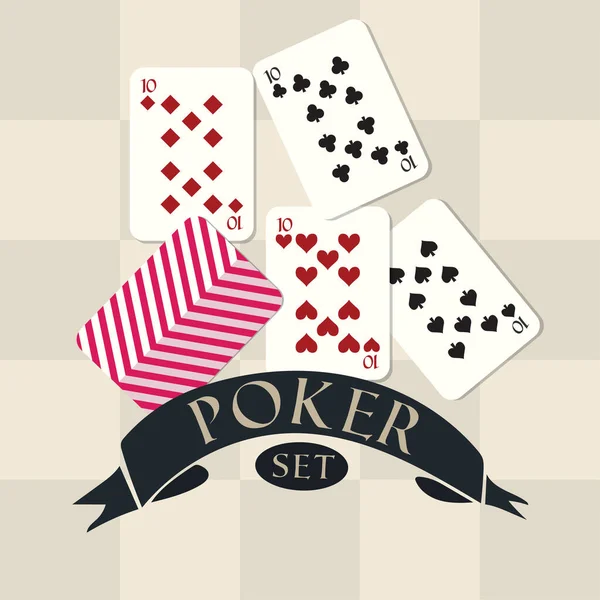 Jeu Poker Illustration Vectorielle Stylisée — Image vectorielle