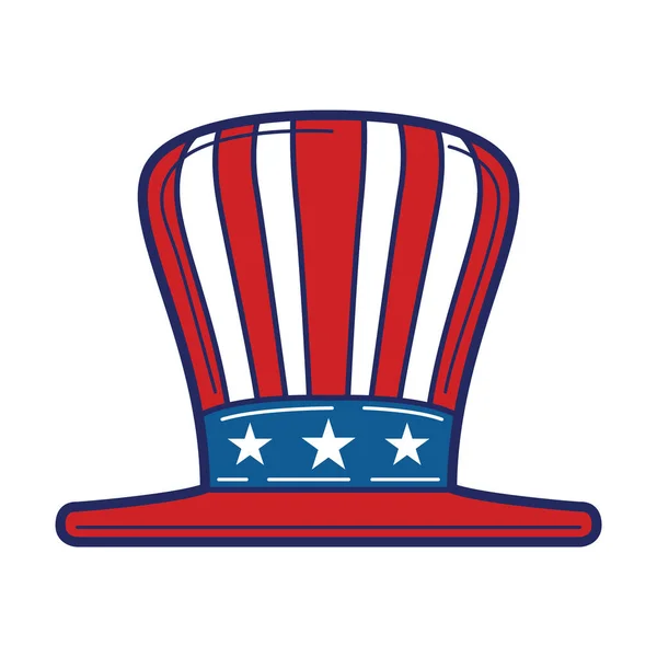 Amerikai Zászló Ikon Rajzfilm Stílusú Vektor Illusztráció — Stock Vector