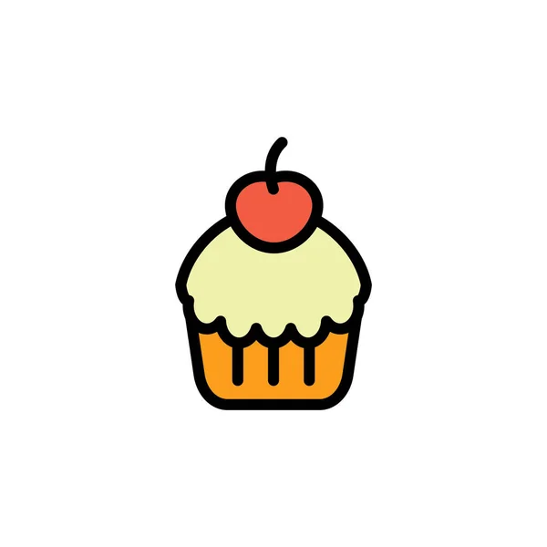 Icône Cupcake Illustration Vectorielle — Image vectorielle