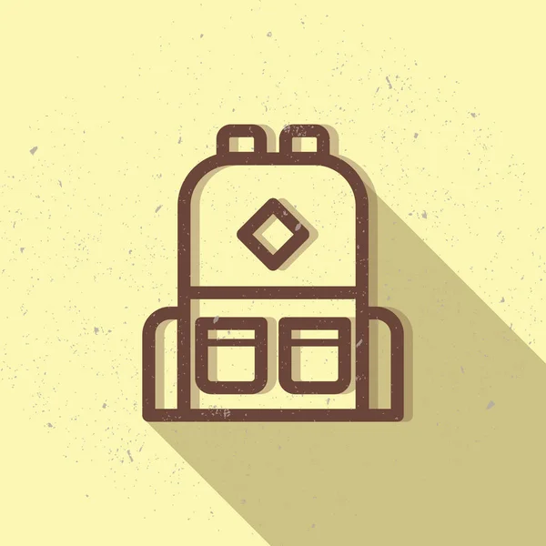 Escuela Mochila Icono Vector Ilustración — Vector de stock