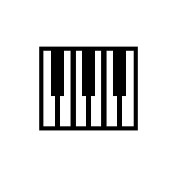 Εικόνα Πιάνου Επίπεδη Απεικόνιση Εικονιδίου Διανύσματος Μουσικής — Διανυσματικό Αρχείο
