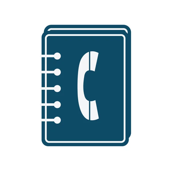 Contactenboek Plat Pictogram Vector Illustratie — Stockvector