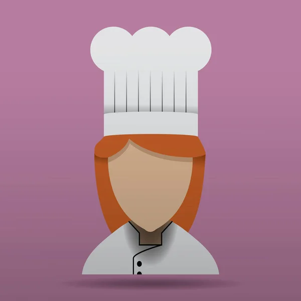 Chapeau Chef Icône Sur Fond Bleu Illustration Vectorielle — Image vectorielle