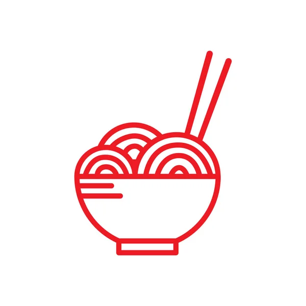 Schüssel Mit Essen Symbol Vektor Illustration — Stockvektor