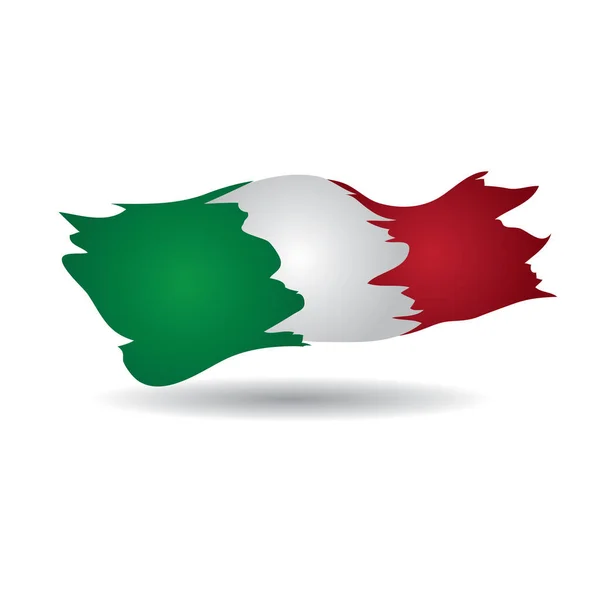 イタリアの旗フラットアイコン ベクトルイラスト — ストックベクタ