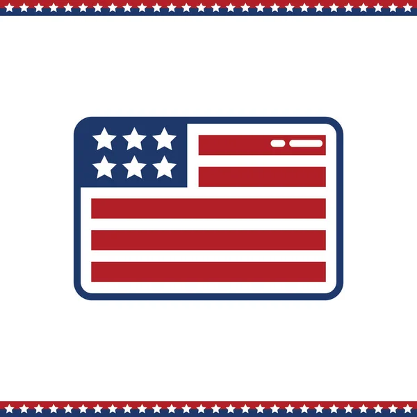 Vektorová Ilustrace Vlajky Spojených Států Amerických — Stockový vektor