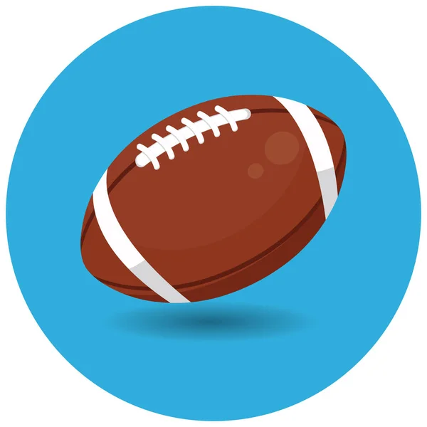 Amerikai Futball Ikon Színes Vektor Illusztráció — Stock Vector
