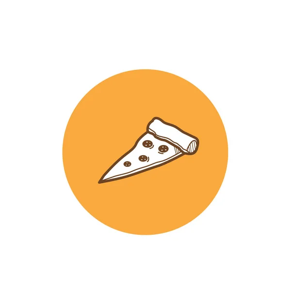 Fetta Pizza Illustrazione Vettoriale — Vettoriale Stock