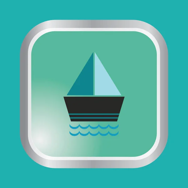 Boat Icon Design Vector Illustration Eps10 Graphic — Stock Vector