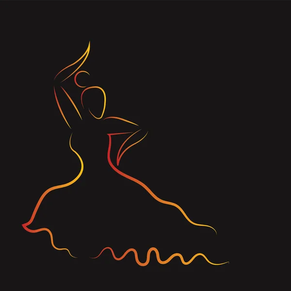 Espagne Danse Vecteur Illustration Fond — Image vectorielle