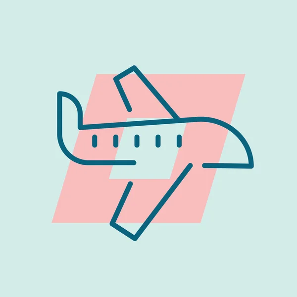 Ilustração Vetorial Estilizada Avião — Vetor de Stock