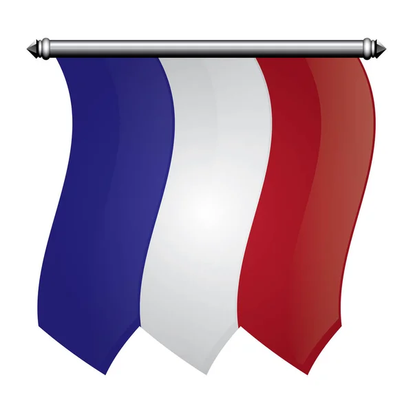 Frankrike Ikon Vektor Illustration Bakgrund — Stock vektor