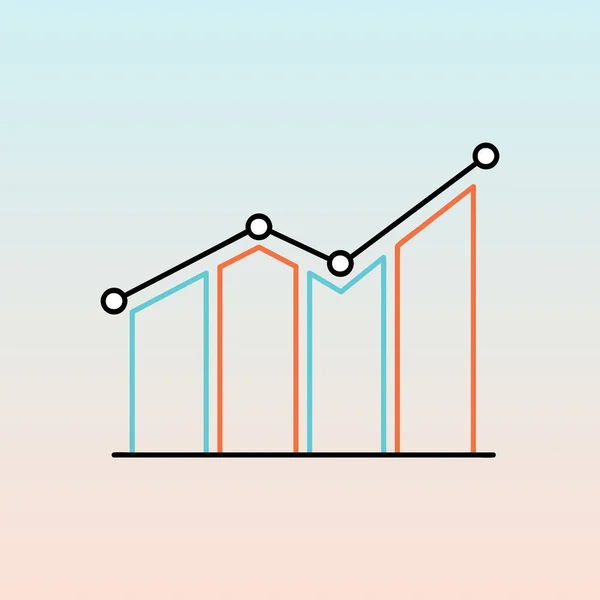 Ilustração Vetorial Ícone Gráfico — Vetor de Stock