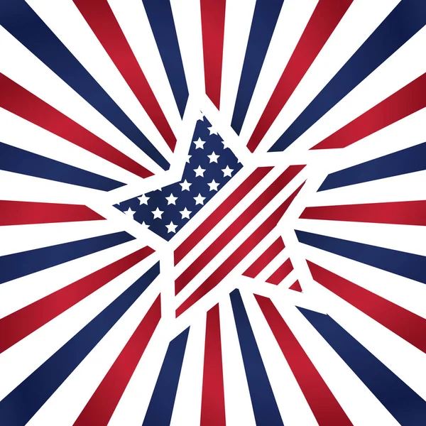 アメリカのシンボル カラフルなベクトルイラスト — ストックベクタ