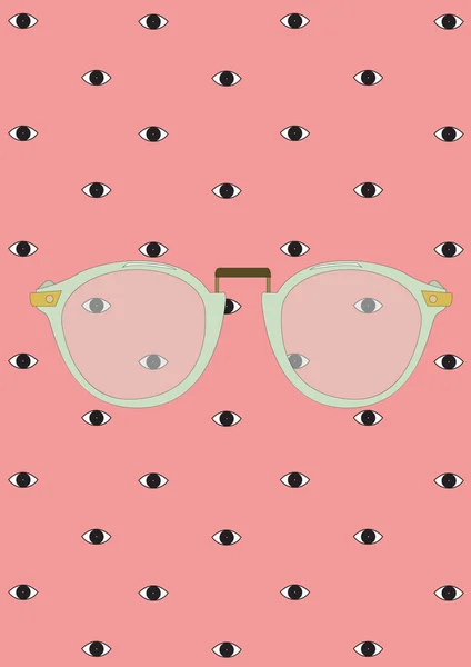 ヴィンテージの眼鏡デザインベクトルイラスト — ストックベクタ