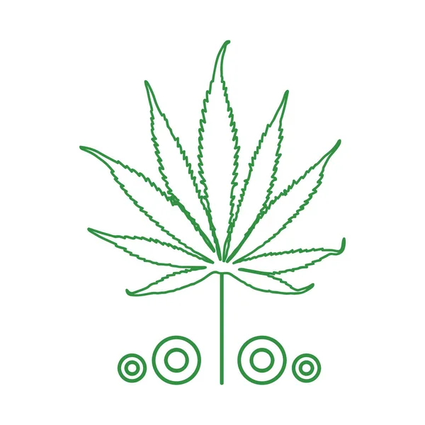 大麻の葉のアイコン ベクターイラスト — ストックベクタ