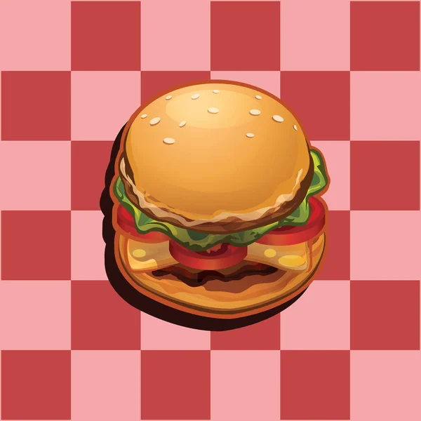 Иконка Гамбургера Стилизованная Векторная Иллюстрация — стоковый вектор