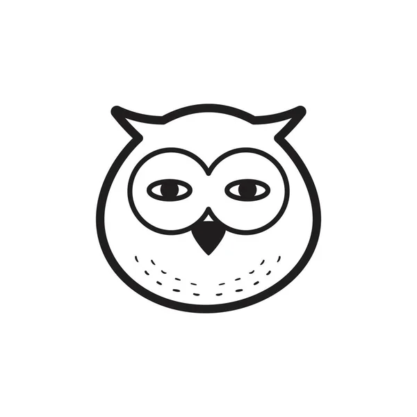 Owl Icon Simple Style Isolated — Stock Vector