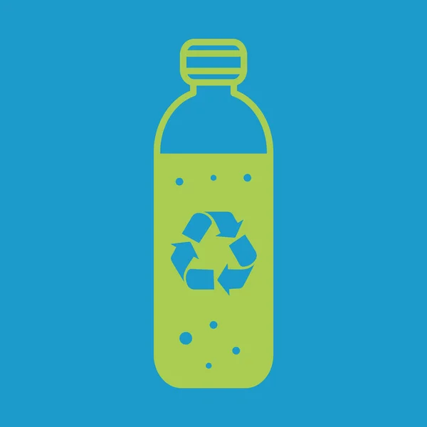 Illustration Vectorielle Une Seule Icône Isolée Recyclage — Image vectorielle