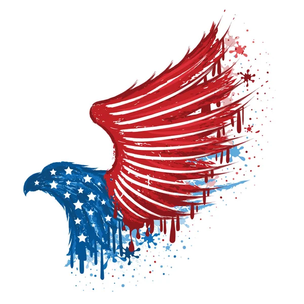 Usa Eagle Symbol Stylized Vector Illustration — Stock Vector