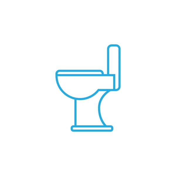 Toilet Icon Black Style Isolated White Background Restroom Symbol Vector — Stock Vector