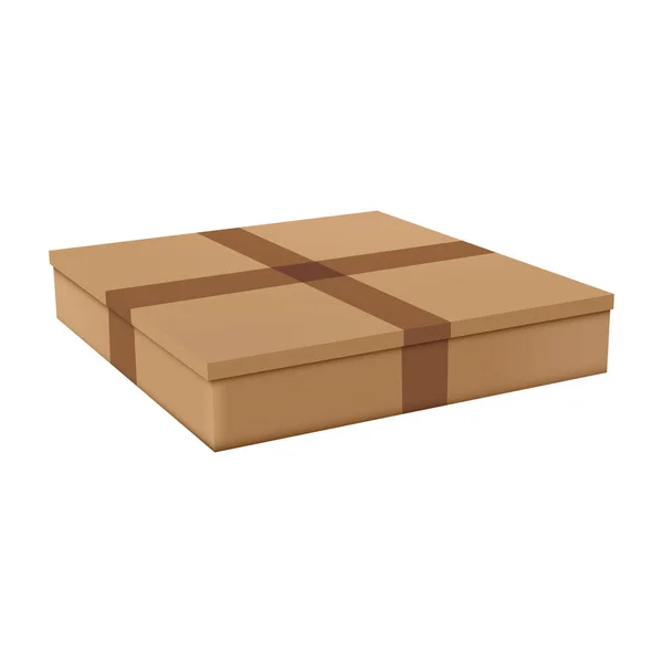Caja Cartón Ilustración Vectorial — Vector de stock