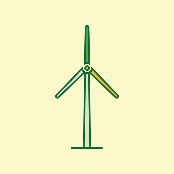 Vindkraftverk Ikon Vektor Illustration — Stock vektor