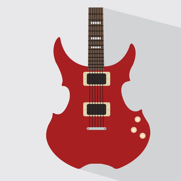 Electric Guitar Flat Icon Vector Illustration — Stock Vector