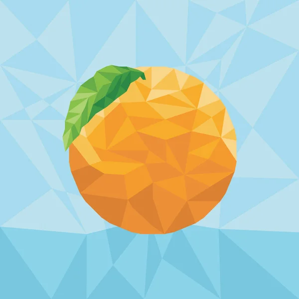 Vektorillustration Einer Geometrischen Orange — Stockvektor