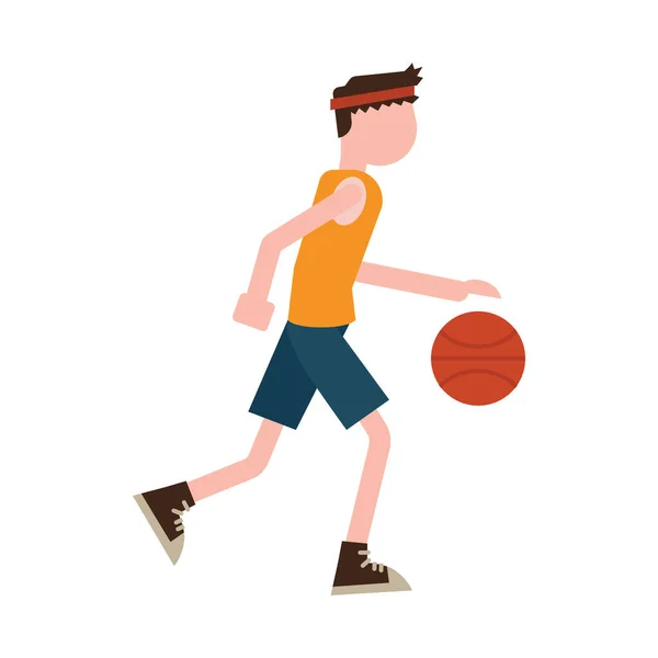 Icona Del Basket Illustrazione Vettoriale Colorata — Vettoriale Stock