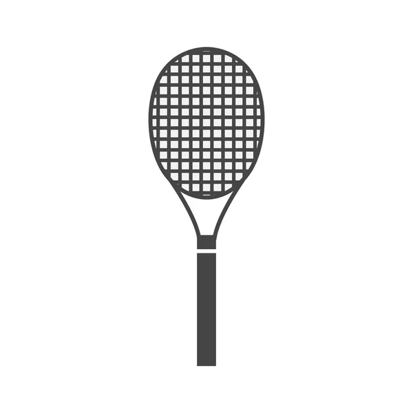 テニスラケットアイコンベクトルイラストグラフィックデザイン — ストックベクタ