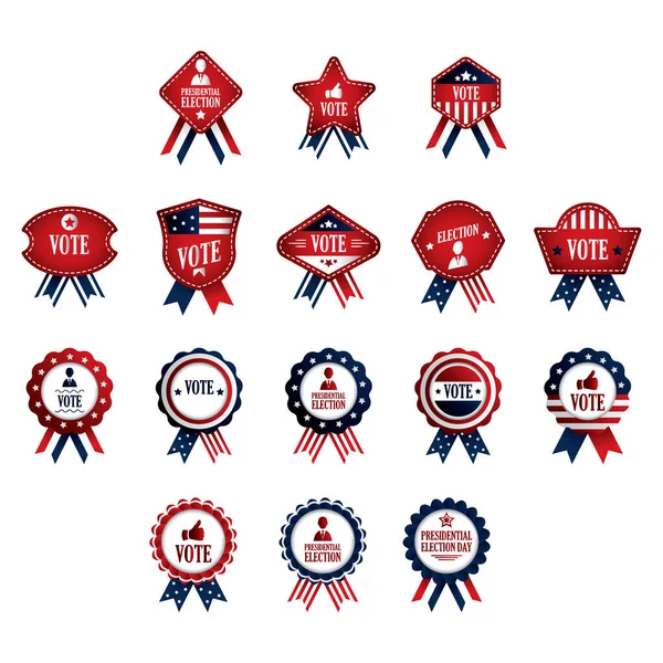 Election Medals Design Vector Illustration — Stock Vector