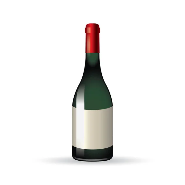 Wine Bottle Vector Illustration — Stock Vector