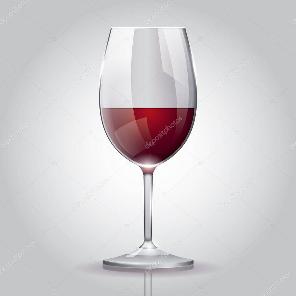 wine glass, vector illustration