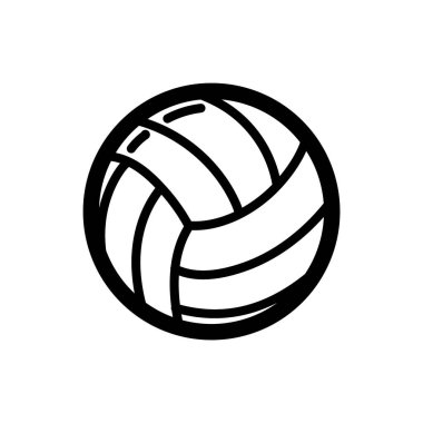 Voleybol ikonu vektör illüstrasyonu