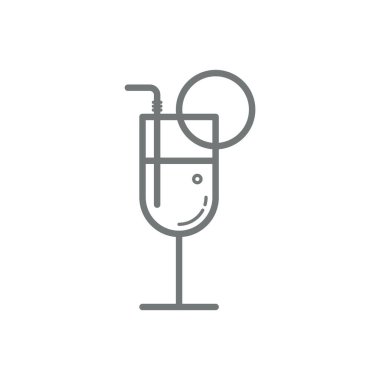 Bir kokteylin vektör illüstrasyonu 