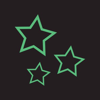 yıldızlar düz simge, vektör illüstrasyonu