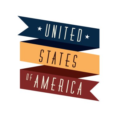 ABD kurdelesi biçimlendirilmiş vektör illüstrasyonu