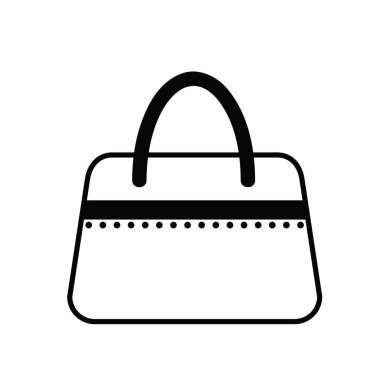 El çantası simgesi, biçimlendirilmiş vektör illüstrasyonu