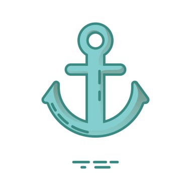 Çapa düzlüğü simgesi, vektör illüstrasyonu