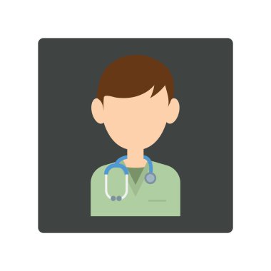 Tıbbi doktor simgesi vektör illüstrasyonu