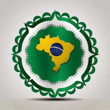 Afrika bayrağı taşıyan yeşil bir mührün vektör çizimi