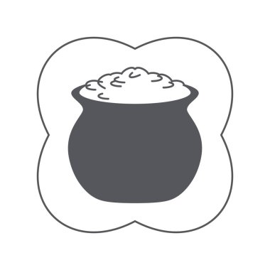 altın rengi düz ikon, vektör illüstrasyonu