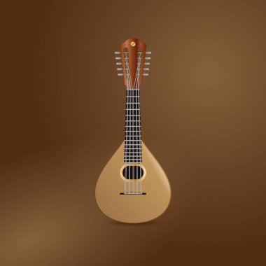Siyah arkaplanda akustik gitar