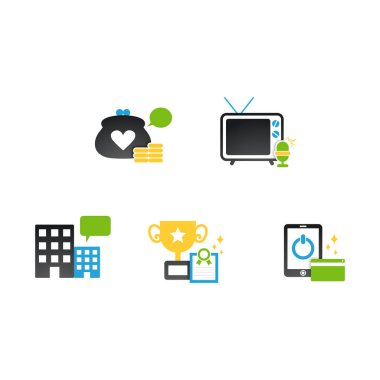 Vektör illüstrasyonu, simge ögeleri arka planı