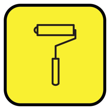 boya silindiri simgesi, vektör illüstrasyonu