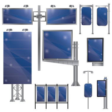 Boş Billboard, vektör illüstrasyonu