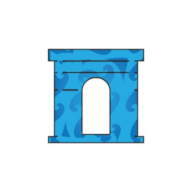 Seyahat simgesinin vektör illüstrasyonu