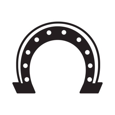 At nalı düz simgesi, vektör illüstrasyonu